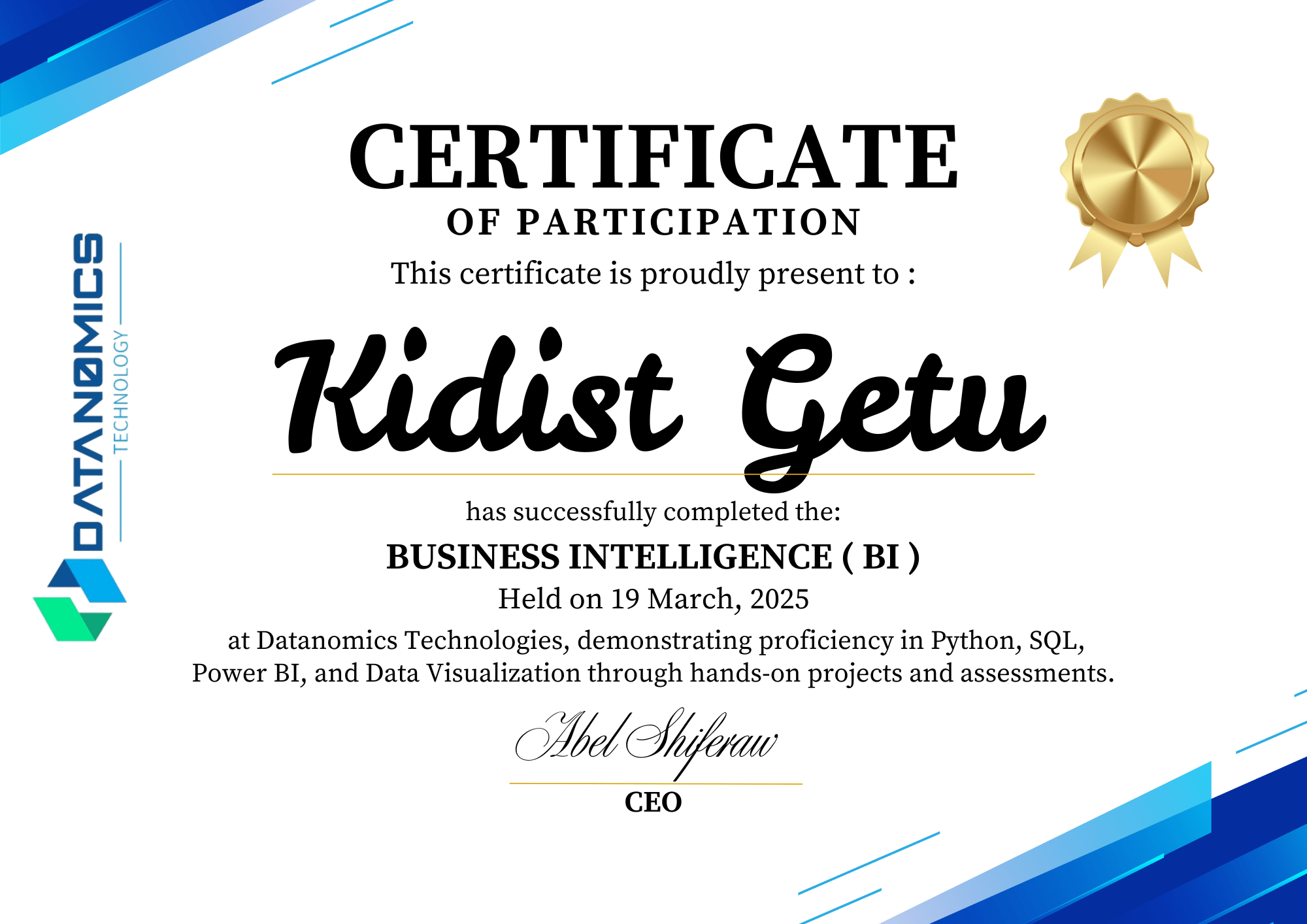 Business Intelligence - Datanomics Technology